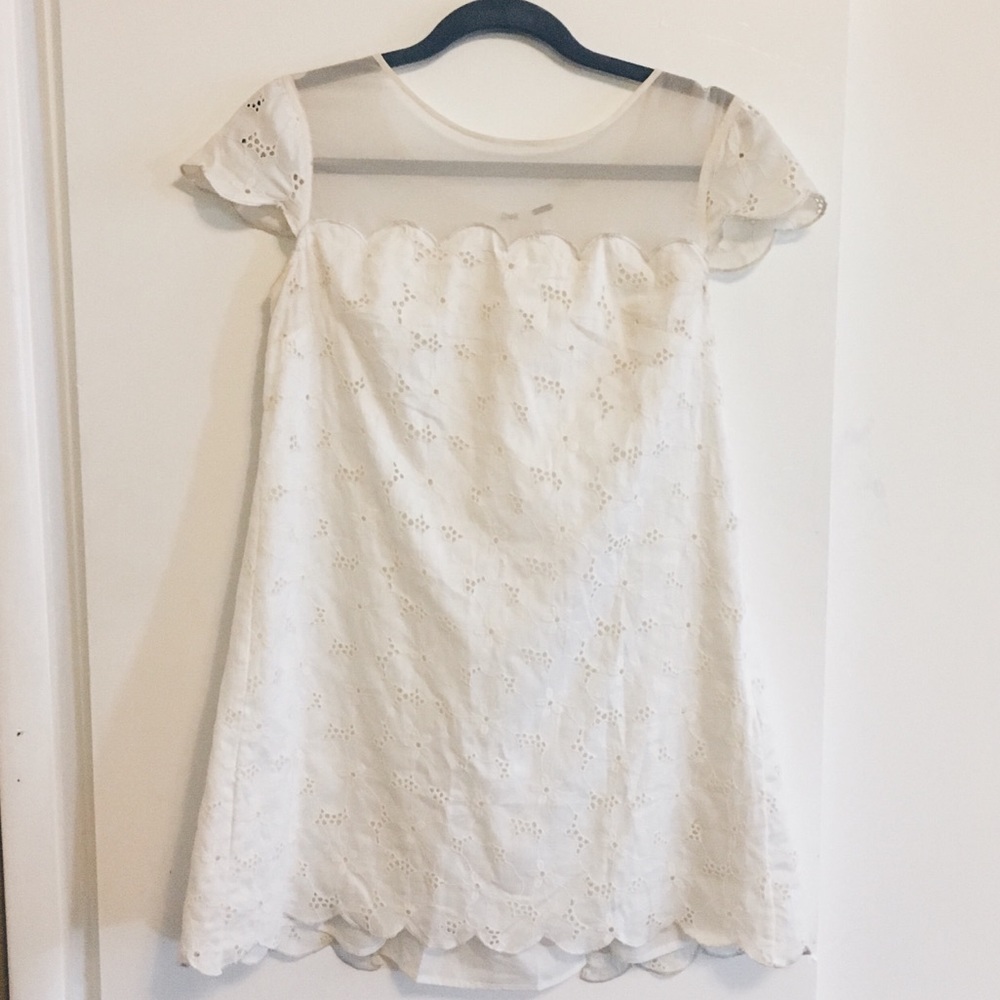 Free People Ivory Eyelet Babydoll Dress